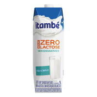 imagem de LEITE SEMIDESNATADO ZERO LACTOSE ITAMBE 1L