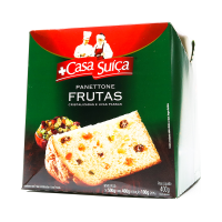 imagem de PANETTONE FRUTAS CRISTA E UVA PASSAS CASA SUICA 400G